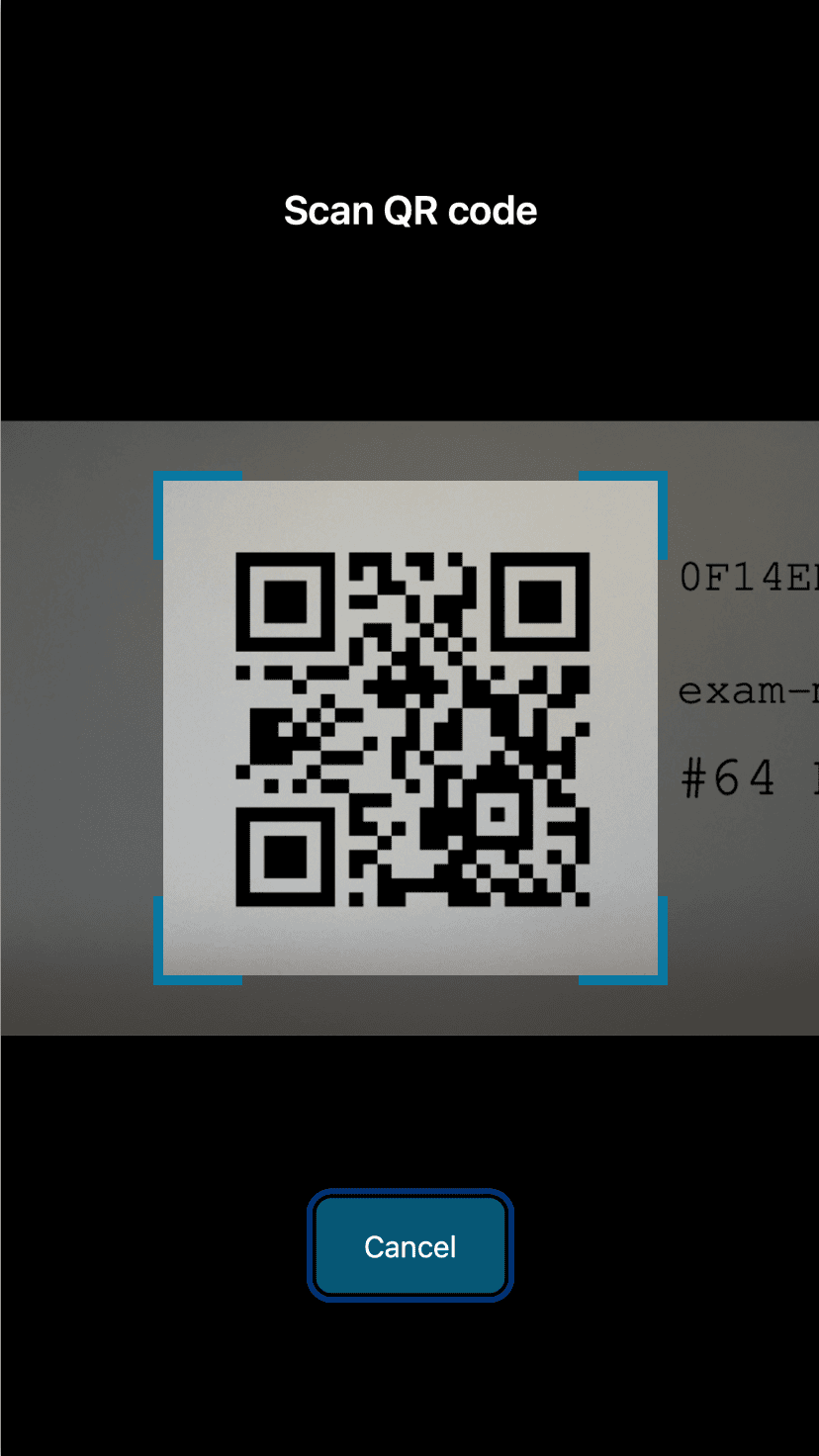 Scanning a QR code