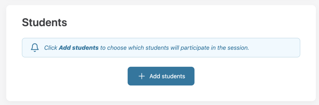 Add students button